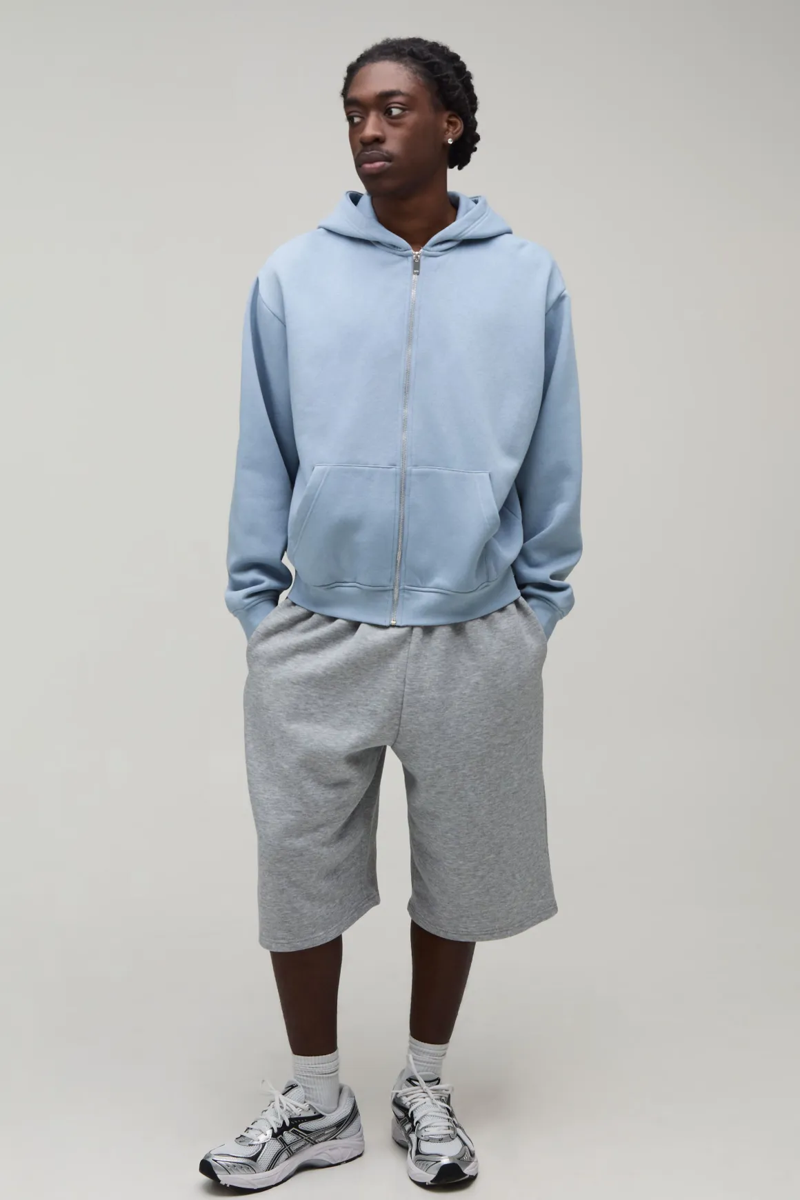 Sweat À Casynthétiqueche Boxy Avec Fermeture Éclair