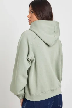 Sweat à Casynthétiqueche Boxy Zippé à Coutures Raglan