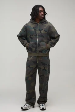boohooMAN Sweat À Casynthétiqueche Oversize Boxy Avec Fermeture Zippée<Homme Sweats À Capuche Et Sweatshirts|Sweats À Capuche Et Sweats