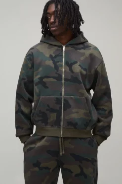 boohooMAN Sweat À Casynthétiqueche Oversize Boxy Avec Fermeture Zippée<Homme Sweats À Capuche Et Sweatshirts|Sweats À Capuche Et Sweats