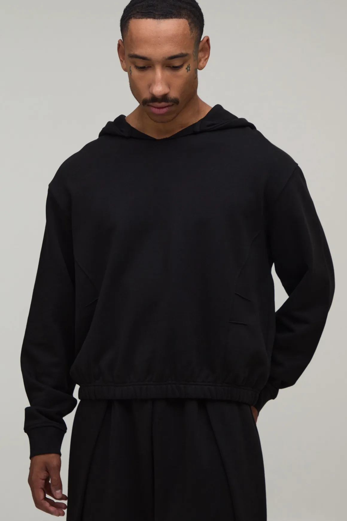 Sweat À Casynthétiqueche Col En V Oversize Boxy En Molleton Bouclette
