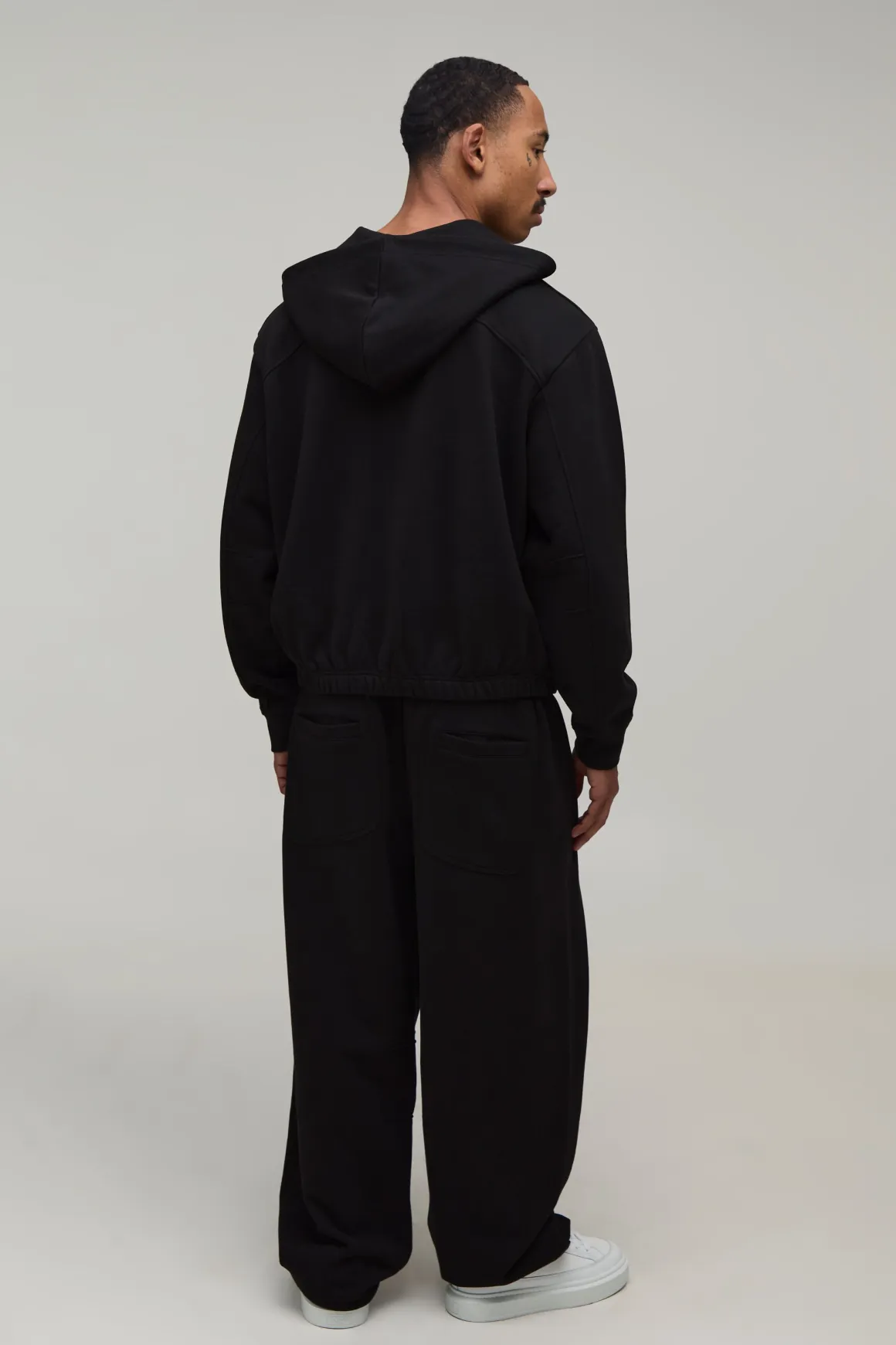 Sweat À Casynthétiqueche Col En V Oversize Boxy En Molleton Bouclette