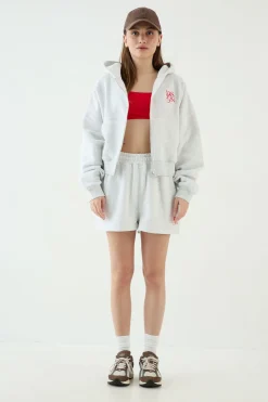 Sweat À Casynthétiqueche Court Boxy Avec Fermeture Éclair Dsgn Studio