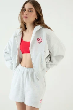 Sweat À Casynthétiqueche Court Boxy Avec Fermeture Éclair Dsgn Studio