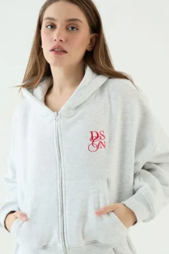 Sweat À Casynthétiqueche Court Boxy Avec Fermeture Éclair Dsgn Studio