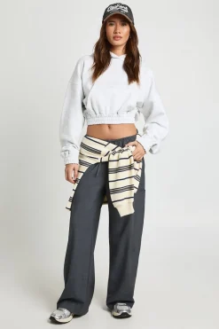 boohoo Sweat À Casynthétiqueche Court<Femme Sweats À Capuche Et Sweats|Sweats À Capuche Et Sweatshirts