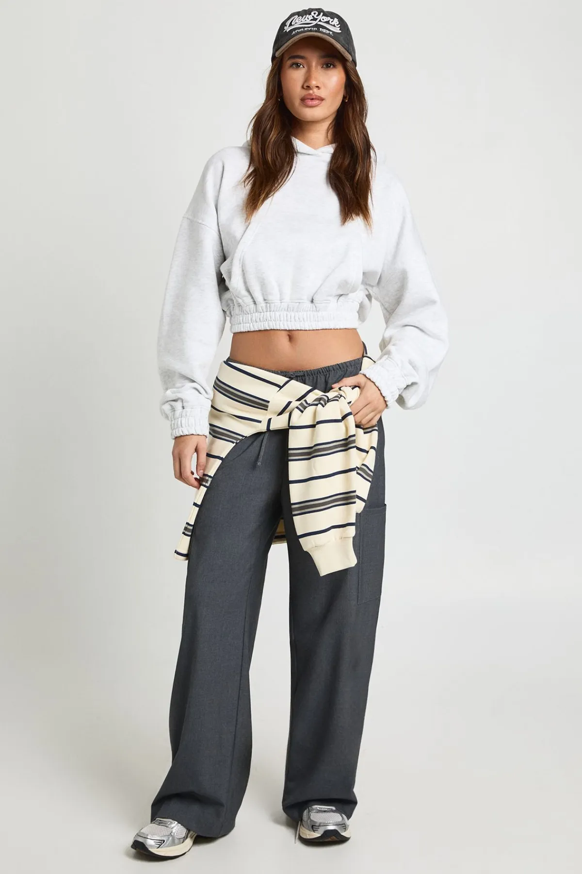 boohoo Sweat À Casynthétiqueche Court<Femme Sweats À Capuche Et Sweats|Sweats À Capuche Et Sweatshirts