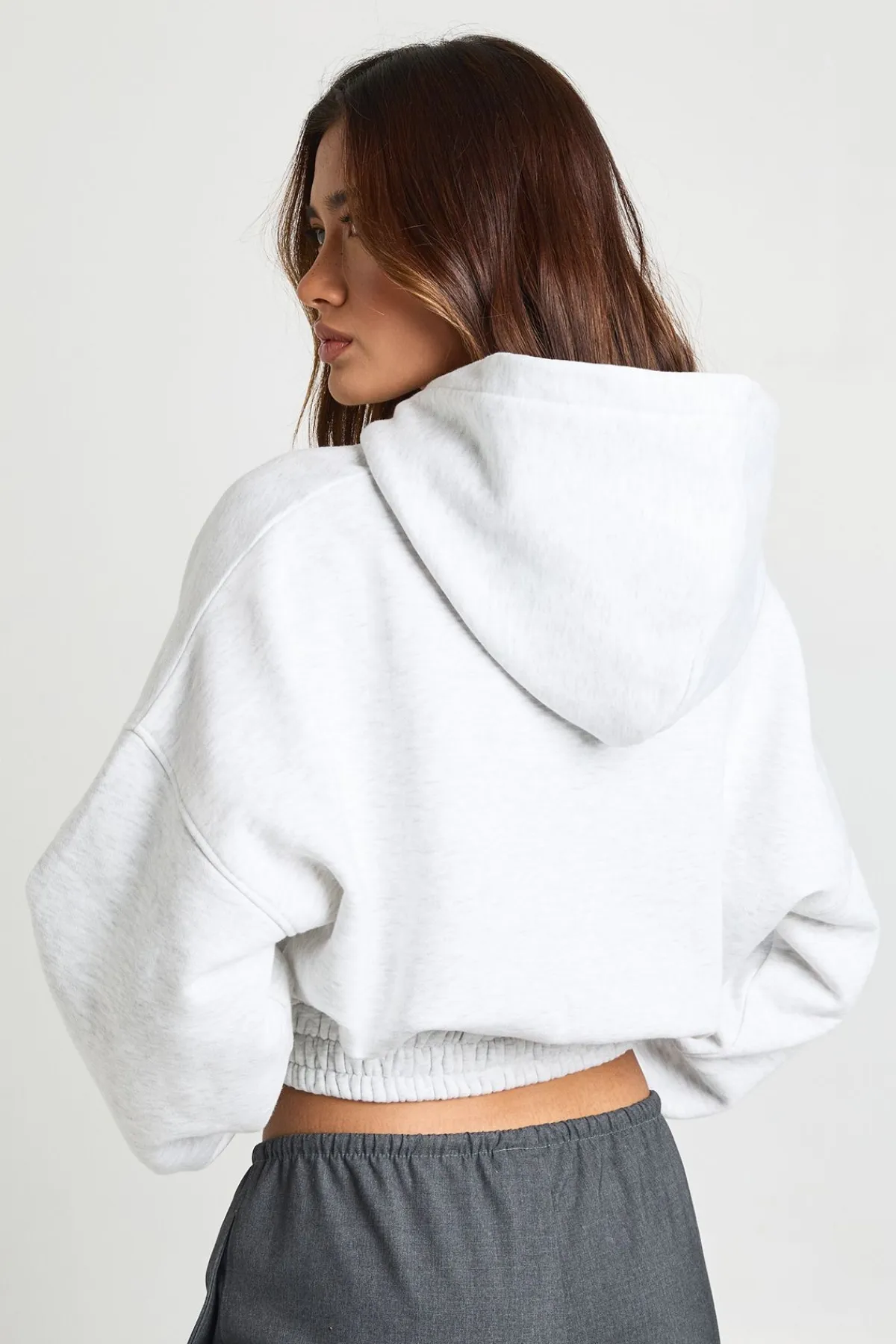 boohoo Sweat À Casynthétiqueche Court<Femme Sweats À Capuche Et Sweats|Sweats À Capuche Et Sweatshirts