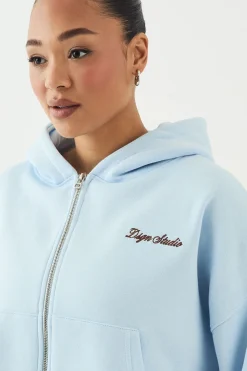 DSGN Studio Sweat À Casynthétiqueche Court Boxy Zippé Avec Broderie Script<Femme Sweats À Capuche Et Sweats|Dsgn Studio