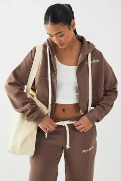 DSGN Studio Sweat à Casynthétiqueche Court Boxy avec Cordon Contrastant<Femme Sweats À Capuche Et Sweats|Dsgn Studio
