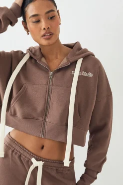 DSGN Studio Sweat à Casynthétiqueche Court Boxy avec Cordon Contrastant<Femme Sweats À Capuche Et Sweats|Dsgn Studio