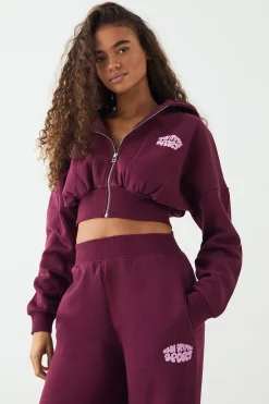 Sweat à Casynthétiqueche Court Zippé Boxy DSGN Studio Sport Imprimé Bulles
