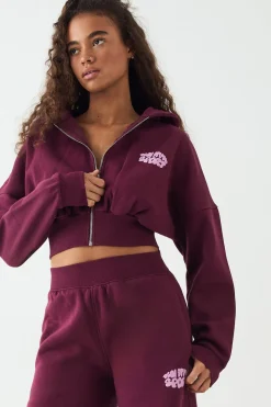 Sweat à Casynthétiqueche Court Zippé Boxy DSGN Studio Sport Imprimé Bulles