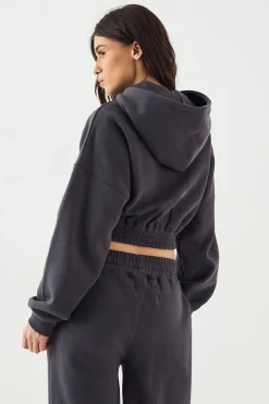 Sweat à Casynthétiqueche Court Oversize Zippé DSGN Studio Sport