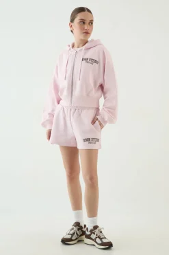 Sweat À Casynthétiqueche Court Boxy Zippé Avec Appliqué Dsgn Studio