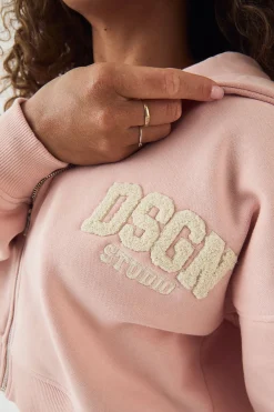 Sweat à Casynthétiqueche Court Zippé Boxy avec Appliqué Éponge DSGN Studio