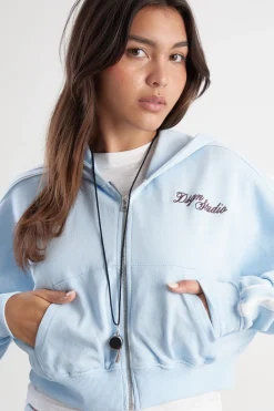 Sweat À Casynthétiqueche Court Boxy Zippé Avec Bandes Latérales Dsgn Studio
