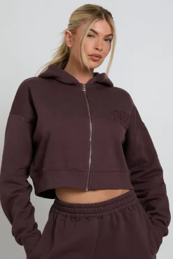 Sweat À Casynthétiqueche Court Boxy Zippé Avec Appliqué Éponge Dsgn Studio