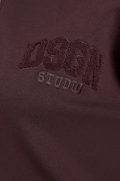 Sweat À Casynthétiqueche Court Boxy Zippé Avec Appliqué Éponge Dsgn Studio