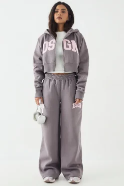 DSGN Studio Sweat à Casynthétiqueche Court avec Appliqués en Cordon et Fermeture Éclair<Femme Sweats À Capuche Et Sweatshirts|Dsgn Studio