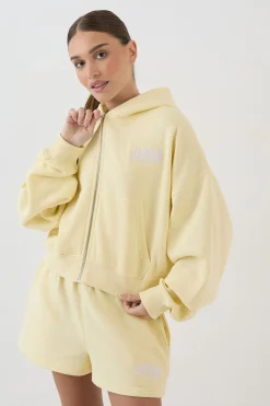 Sweat À Casynthétiqueche Court Boxy Zippé Avec Appliqué Collegiate Dsgn Studio