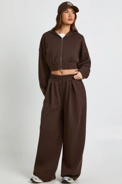 Sweat à Casynthétiqueche Court Double Zip Taille Cintrée