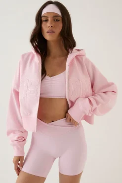 Sweat À Casynthétiqueche Court Boxy Zippé Avec Appliqué Collegiate Dsgn Studio