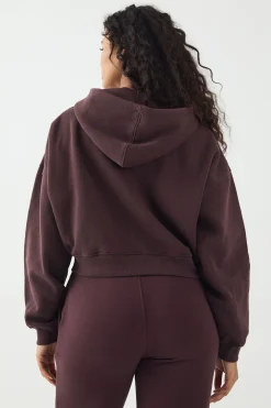Sweat à Casynthétiqueche Court DSGN Studio Contrast Script Boxy Crop avec Zip