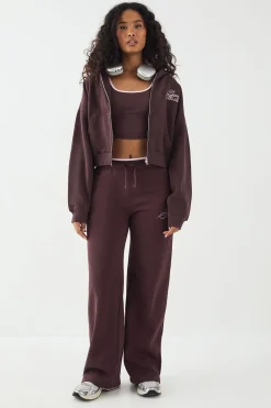 Sweat à Casynthétiqueche Court DSGN Studio Contrast Script Boxy Crop avec Zip