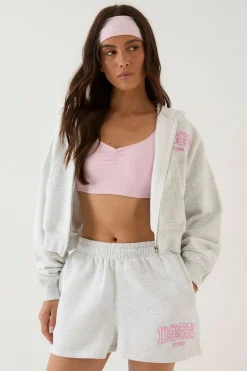 DSGN Studio Sweat À Casynthétiqueche Court Boxy Zippé Avec Appliqué Vichy<Femme Sweats À Capuche Et Sweatshirts|Dsgn Studio