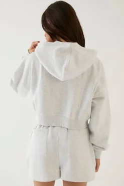 DSGN Studio Sweat À Casynthétiqueche Court Boxy Zippé Avec Appliqué Vichy<Femme Sweats À Capuche Et Sweatshirts|Dsgn Studio