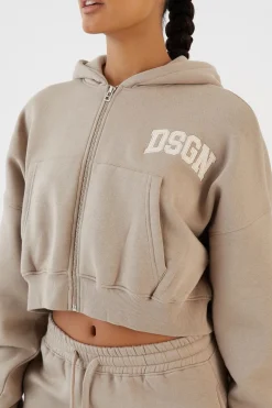 Sweat À Casynthétiqueche Court Boxy Avec Zip Et Appliqué Dsgn Studio