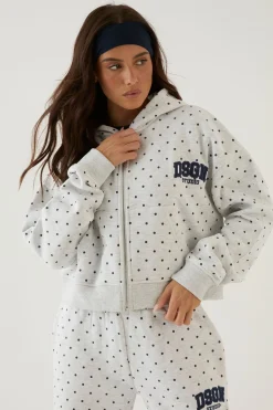 Sweat À Casynthétiqueche Court Boxy Avec Appliqué À Pois Dsgn Studio