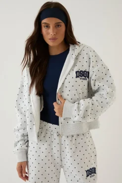 Sweat À Casynthétiqueche Court Boxy Avec Appliqué À Pois Dsgn Studio