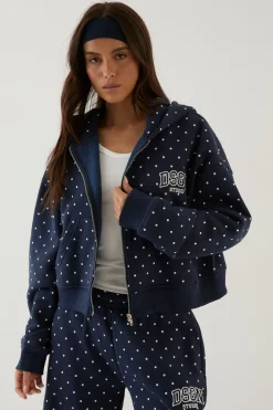 Sweat À Casynthétiqueche Court Boxy Avec Appliqué À Pois Dsgn Studio