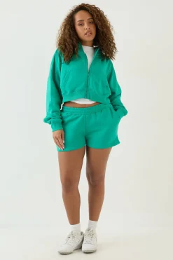 Sweat À Casynthétiqueche Court Boxy Avec Fermeture Éclair Dsgn Studio
