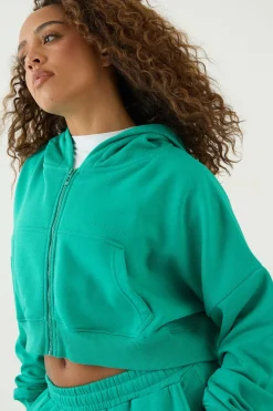 Sweat À Casynthétiqueche Court Boxy Avec Fermeture Éclair Dsgn Studio