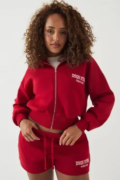 DSGN Studio Sweat À Casynthétiqueche Court Boxy Zippé Avec Applique<Femme Sweats À Capuche Et Sweats|Dsgn Studio
