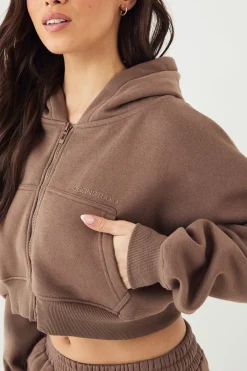 DSGN Studio Sweat à casynthétiqueche court boxy zippé<Femme Sweats À Capuche Et Sweats|Dsgn Studio