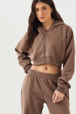 DSGN Studio Sweat à casynthétiqueche court boxy zippé<Femme Sweats À Capuche Et Sweats|Dsgn Studio