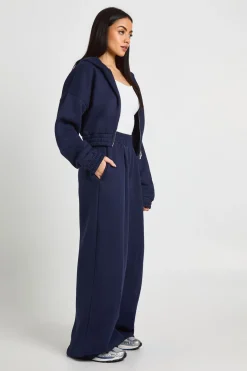 Sweat à Casynthétiqueche Court Double Zip Taille Cintrée