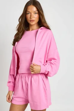 Sweat À Casynthétiqueche Court Boxy Avec Fermeture Éclair