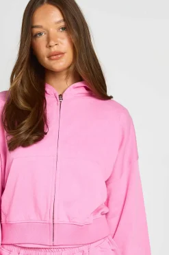 Sweat À Casynthétiqueche Court Boxy Avec Fermeture Éclair