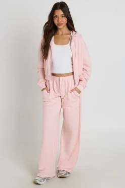 Sweat À Casynthétiqueche Court Zippé Effet Délavé Usé En Molleton Bouclette