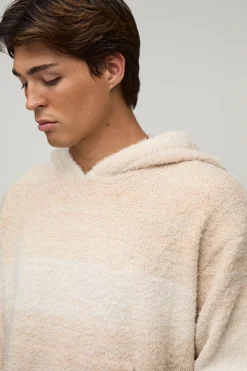 Sweat À Casynthétiqueche Décontracté En Maille Duveteuse Effet Ombré