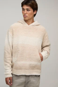 Sweat À Casynthétiqueche Décontracté En Maille Duveteuse Effet Ombré