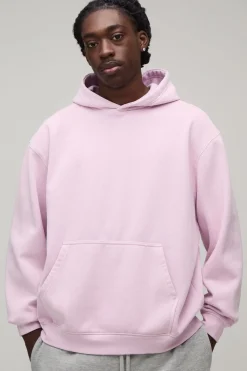 boohooMAN Sweat À Casynthétiqueche Délavé Oversize À Enfiler<Homme Sweats À Capuche Et Sweatshirts|Sweats À Capuche Et Sweats