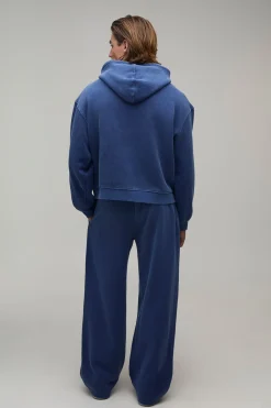 Sweat À Casynthétiqueche Délavé Sport Oversize Homme