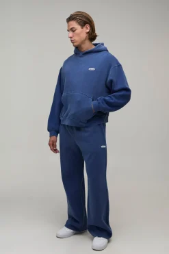 Sweat À Casynthétiqueche Délavé Sport Oversize Homme