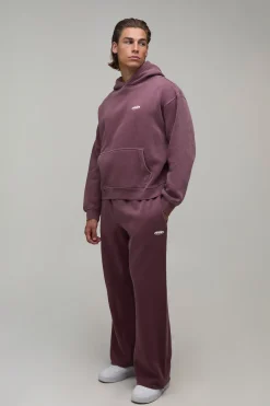 Sweat À Casynthétiqueche Délavé Sport Oversize Homme